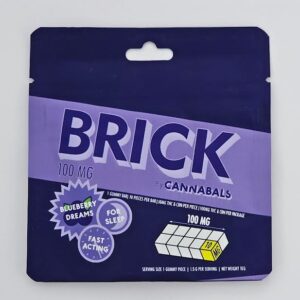Cannabals - Blueberry Dreams Sleep BRICK - 100mg THC + CBN - 10mg x 10ct - Edibles