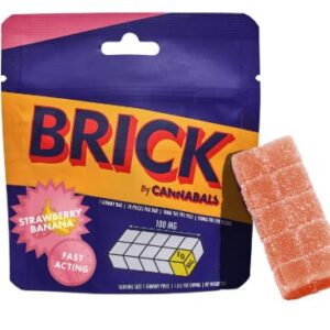 Cannabals | Strawberry Banana | 100mg Fast Acting Brick | Hybrid